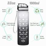 Enerbone 32 oz Leakproof Motivational Water Bottle