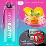 32oz Motivational Water Bottle with Straw