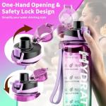 32 oz Motivational Water Bottle with Time Markers