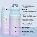 RYI 64 OZ Motivational Water Bottle with Straw