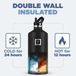 64 Oz Insulated Sports Water Bottle - Dark Rainbow