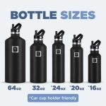 64 Oz Insulated Sports Water Bottle - Dark Rainbow