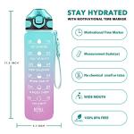 Enerbone 32 oz Motivational Water Bottle with Straw