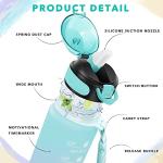 Enerbone 32 oz Motivational Water Bottle with Straw