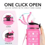 Hyeta Motivational 32 oz Water Bottle with Straw