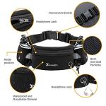 Hydration Running Belt with Water Bottles - Black