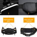 Hydration Running Belt with Water Bottles - Black