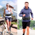 Hydration Running Belt with Water Bottles - Black