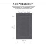 2-Pack Soft Cotton Bath Mats, Super Absorbent