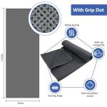 Vnoss Non-Slip Hot Yoga Microfiber Towel, Grey