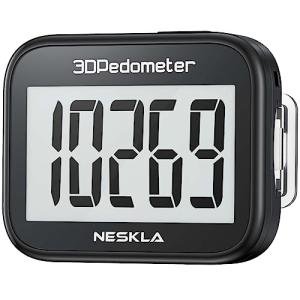 NESKLA 3D Step Counter with Large Digital Display