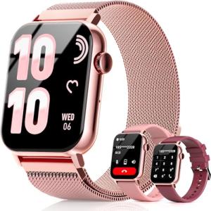 Pink HD Fitness Tracker Smart Watch for Women