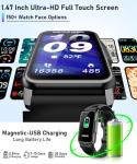 Waterproof Smart Watch Fitness Tracker with Health Monitor