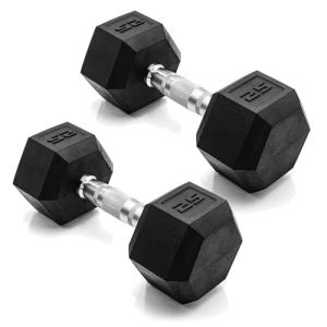 CAP Barbell 50lb Coated Hex Dumbbells Set
