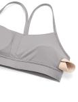 CRZ YOGA Women's Y Back Sports Bra - Gull Gray