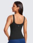 CRZ YOGA Butterluxe Women's U Neck Crop Tank