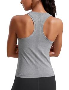 CRZ YOGA Women's High Neck Workout Tank Top