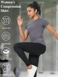 Women's Quick Dry Short Sleeve Compression Workout Tops