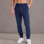 Men's Cotton Joggers with Pockets - Athletic Navy
