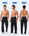 Men's Athletic Sweatpants with Zipper Pockets - 5 Pack