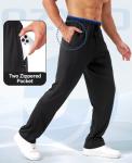 Men's Athletic Sweatpants with Zipper Pockets - 5 Pack