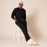 Men's Fleece Open Bottom Sweatpants - Black, Medium