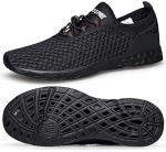 Men's Quick-Drying Aqua Shoes, All Black, Size 9