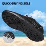Men's Quick-Drying Aqua Shoes, All Black, Size 9