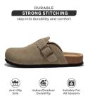 Memory Foam Arch Support Leather Clogs for Women