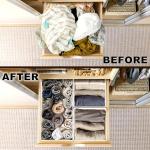 Underwear Drawer Organizer Set of 6 - Beige