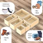 Underwear Drawer Organizer Set of 6 - Beige