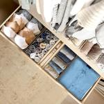 Underwear Drawer Organizer Set of 6 - Brown
