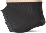 Gildan Men's Ankle Socks, 12-Pairs, Black