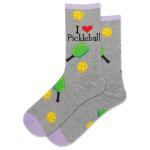 Women's Pickleball Crew Socks - Gray Heather