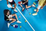 Women's Pickleball Crew Socks - Gray Heather