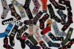 Women's Irises Crew Socks in Cream