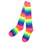 Rainbow Striped Knee High Socks for Kids - 6 Pairs