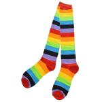 Rainbow Striped Knee High Socks for Kids - 6 Pairs