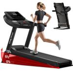 UMAY Folding Incline Treadmill with Pulse Sensors