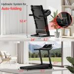 UMAY Folding Incline Treadmill with Pulse Sensors