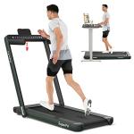 Goplus 2-in-1 Folding Electric Treadmill with Bluetooth