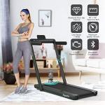 Goplus 2-in-1 Folding Electric Treadmill with Bluetooth