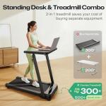 UREVO Smart Treadmill with Adjustable Desk Workstation