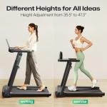 UREVO Smart Treadmill with Adjustable Desk Workstation