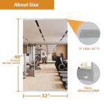 ROOMTEC 48"x32" Frameless Fitness Wall Mirror