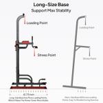 Pooboo Adjustable Power Tower Dip and Pull-Up Bar