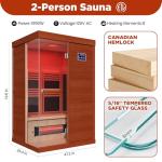 OnxyEdge 2-Person Infrared Sauna with Red Light Therapy