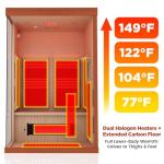 OnxyEdge 2-Person Infrared Sauna with Red Light Therapy