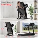 UMAY Folding Incline Treadmill with Pulse Sensors