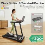 UREVO Smart Treadmill with Adjustable Desk Workstation